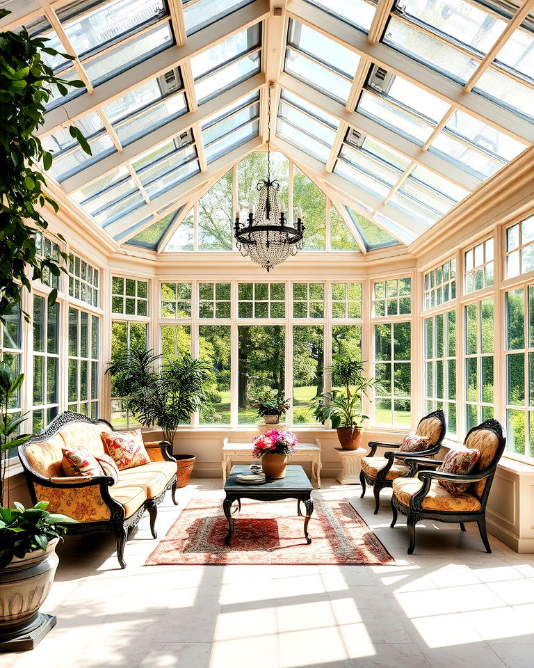 glass roof for victorian sunroom - 25 Victorian Sunroom Ideas