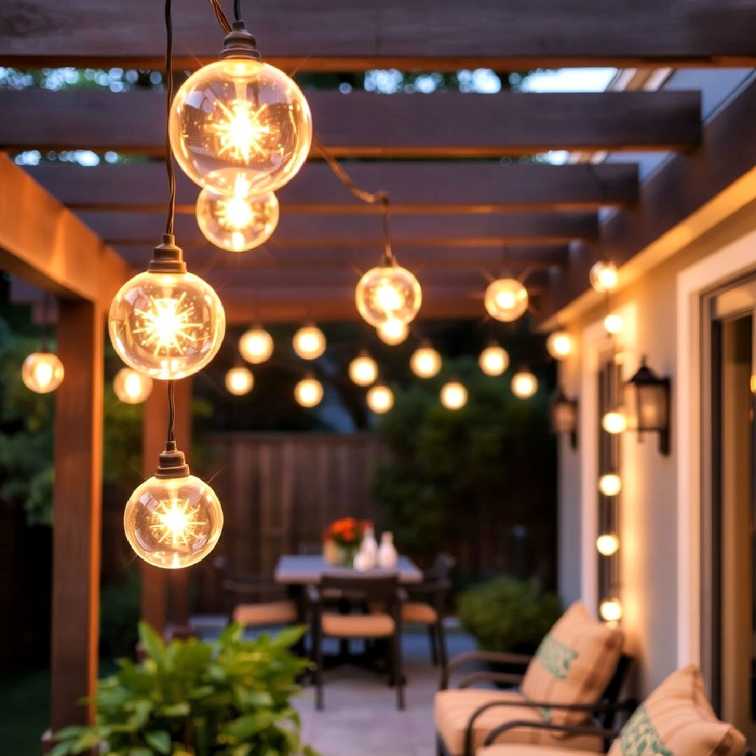globe string lights - 40 Patio String Light Ideas