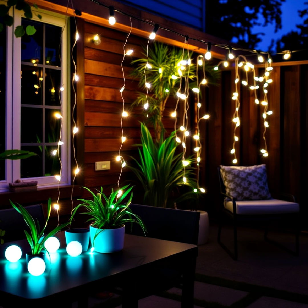 glow in the dark lights for patio - 40 Patio String Light Ideas