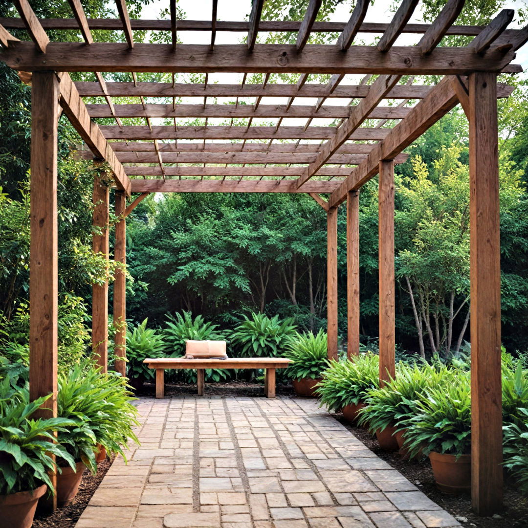 go back to nature with a rustic wood pergola - 20 Modern Pergola Ideas