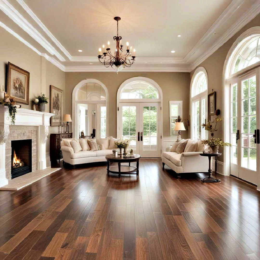 go for durable hardwood floor - 25 Traditional Living Room Ideas