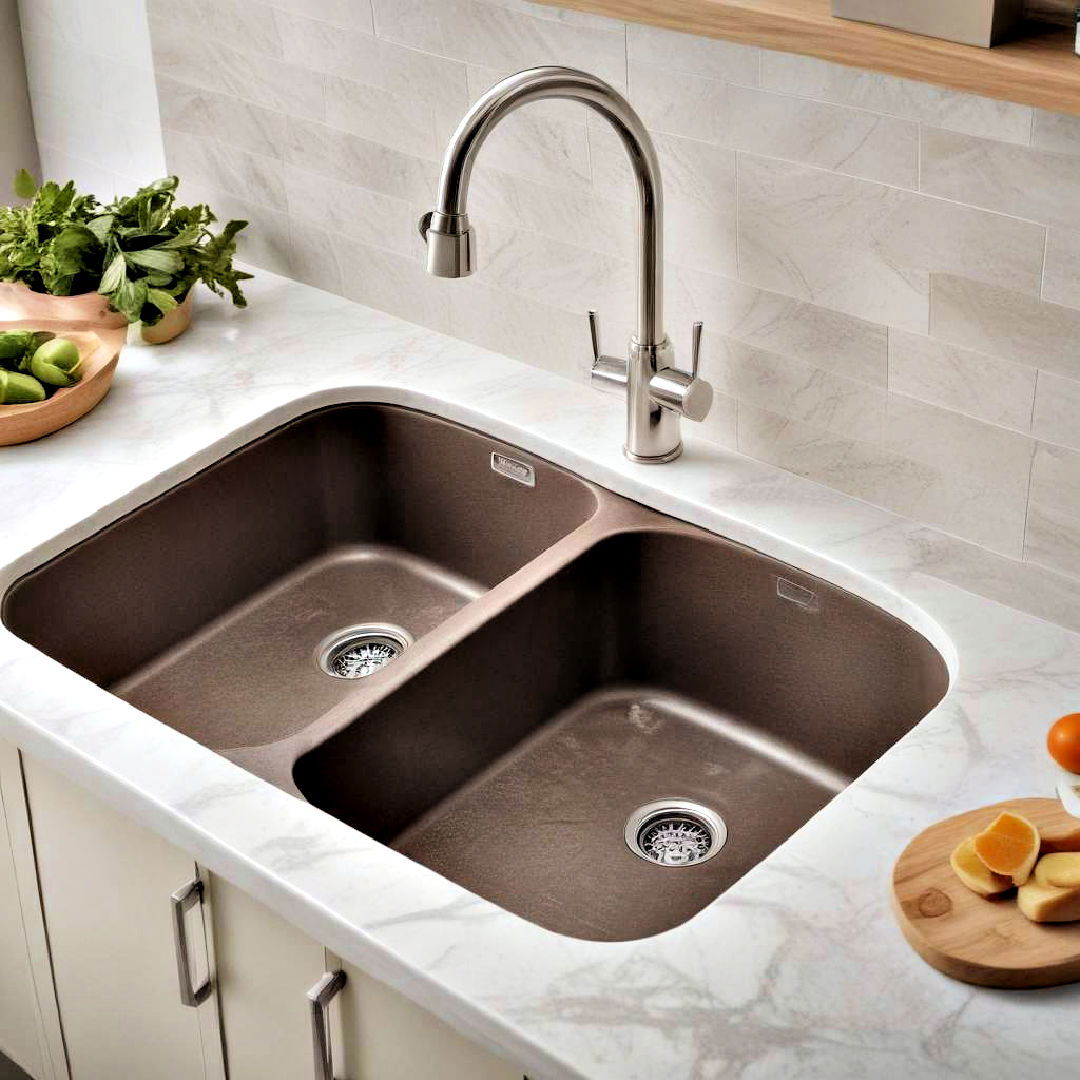go for stylish undermount sink - 40 Modern Kitchen Ideas