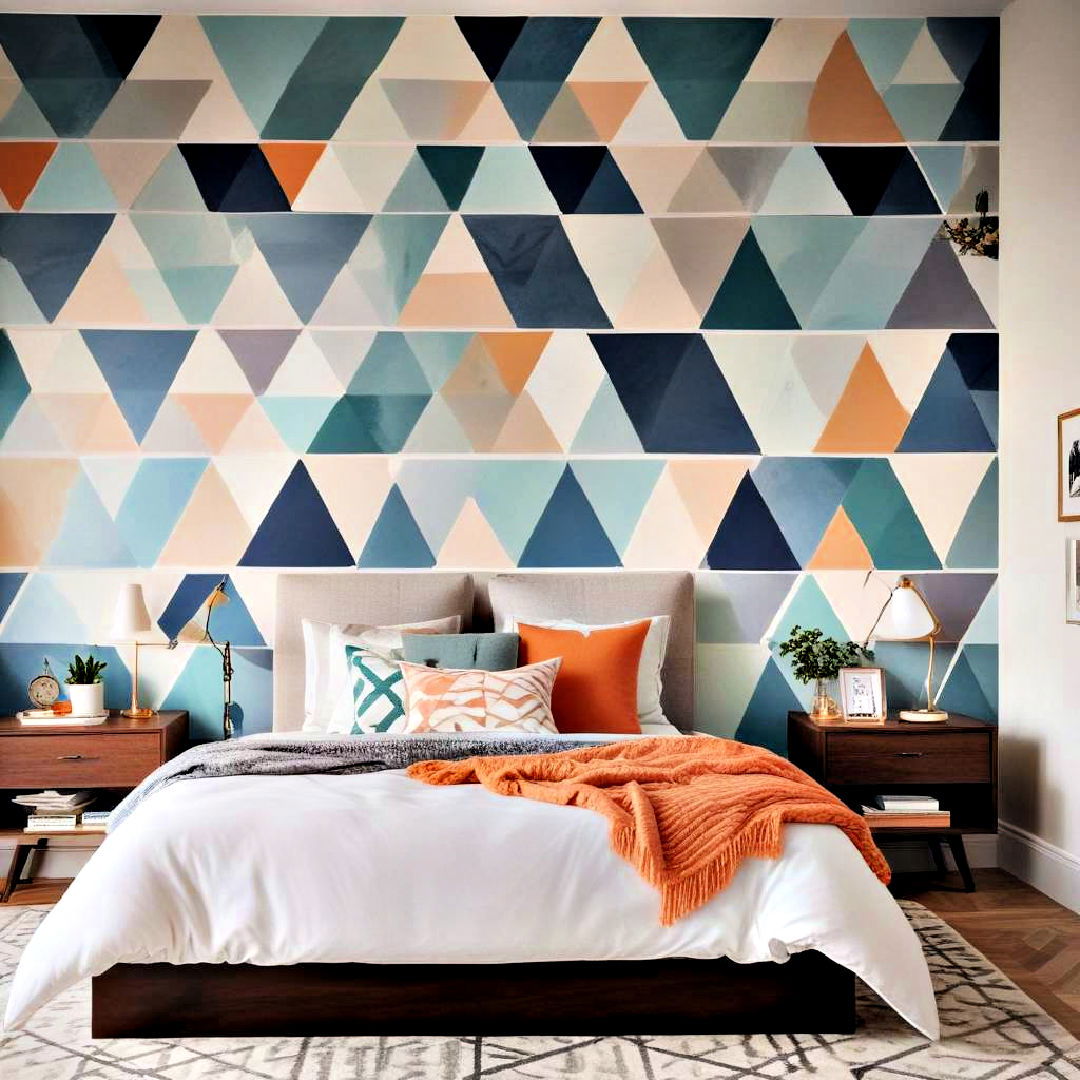 go modern with geometric patterns - 40 Boys Room Ideas