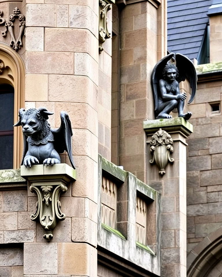 gothic castle with gargoyle accents - 25 Gothic Castle Ideas