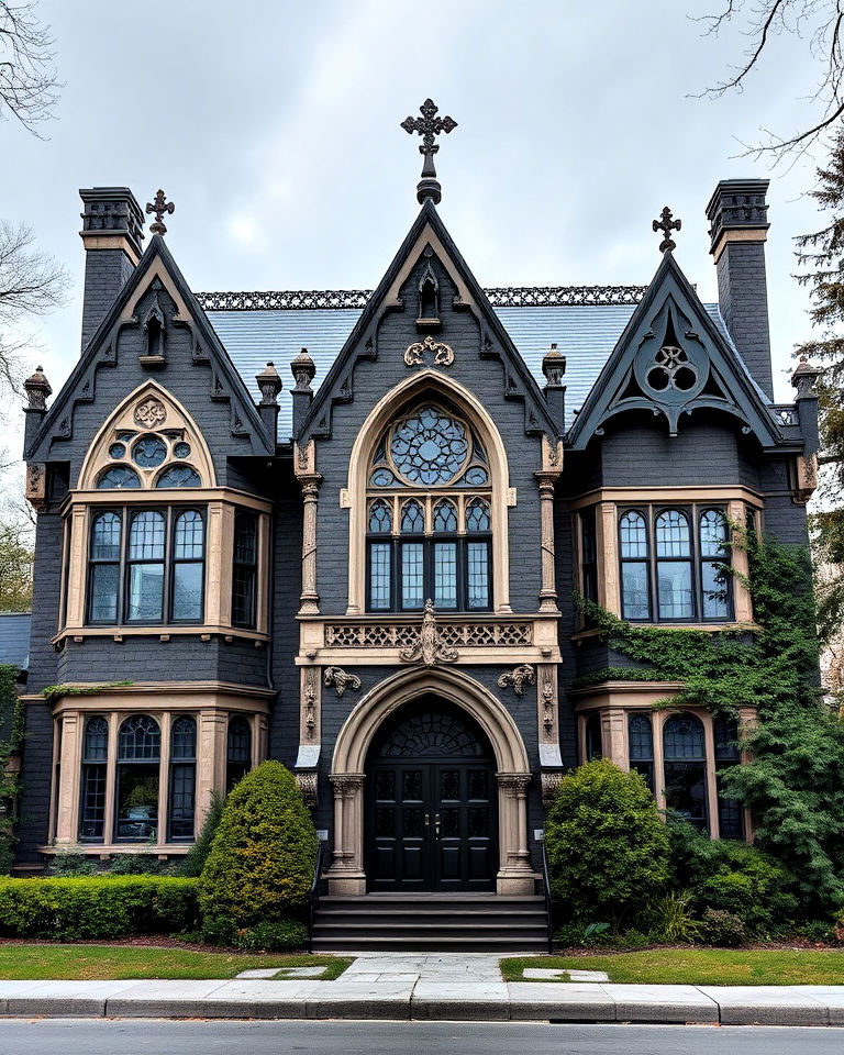 gothic revival aesthetic house - 20 Aesthetic House Exterior Ideas