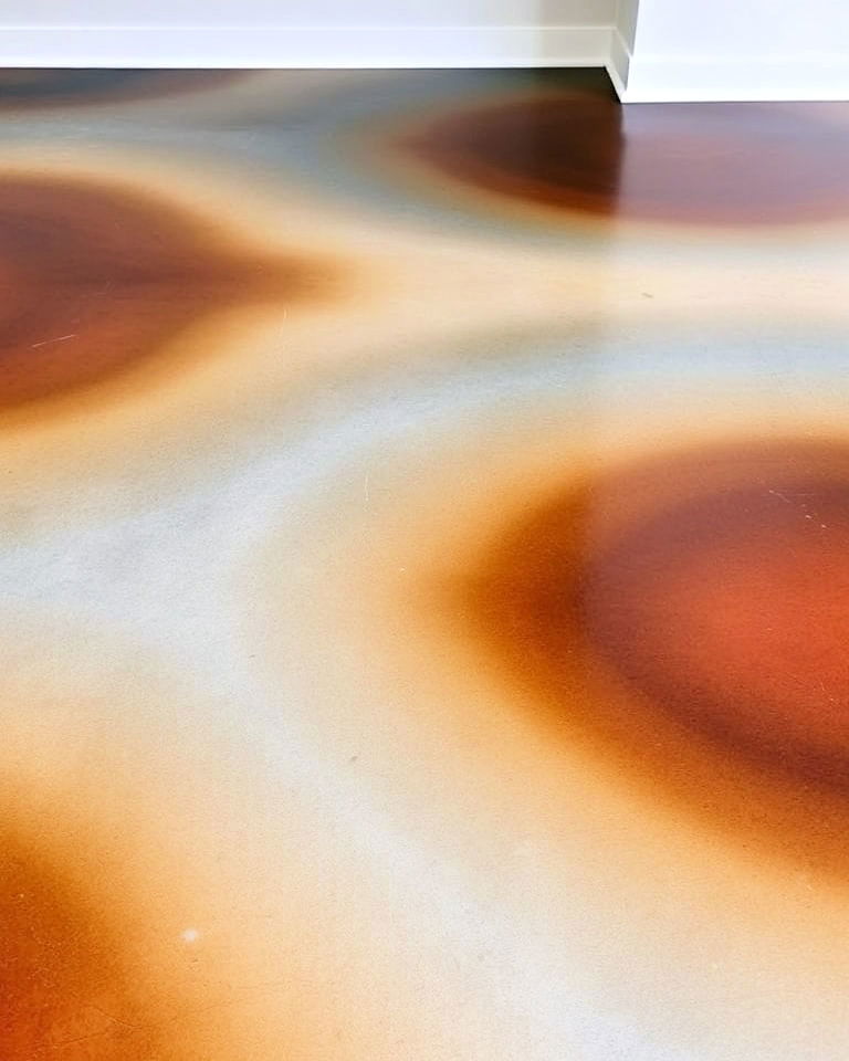 gradient stains to add depth - 25 Stained Concrete Floors