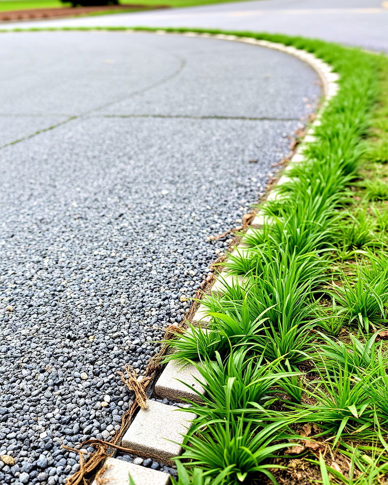 gravel driveway with grass paver edging - 25 Gravel Driveway Edging Ideas