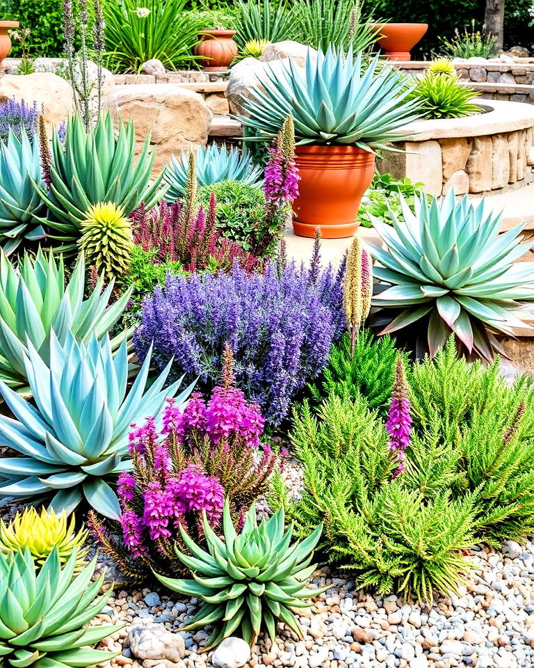 greek inspired garden with drought tolerant plants - 30 Greek Garden Ideas