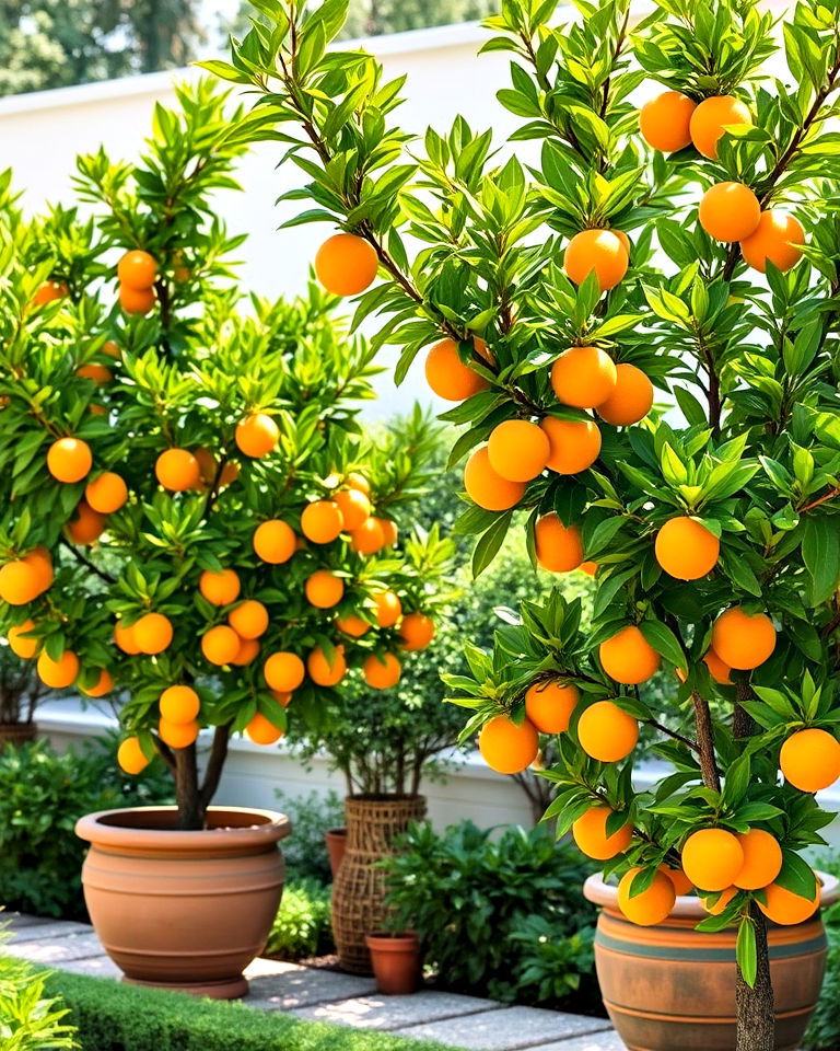 greek inspired garden with lemon and orange trees - 30 Greek Garden Ideas