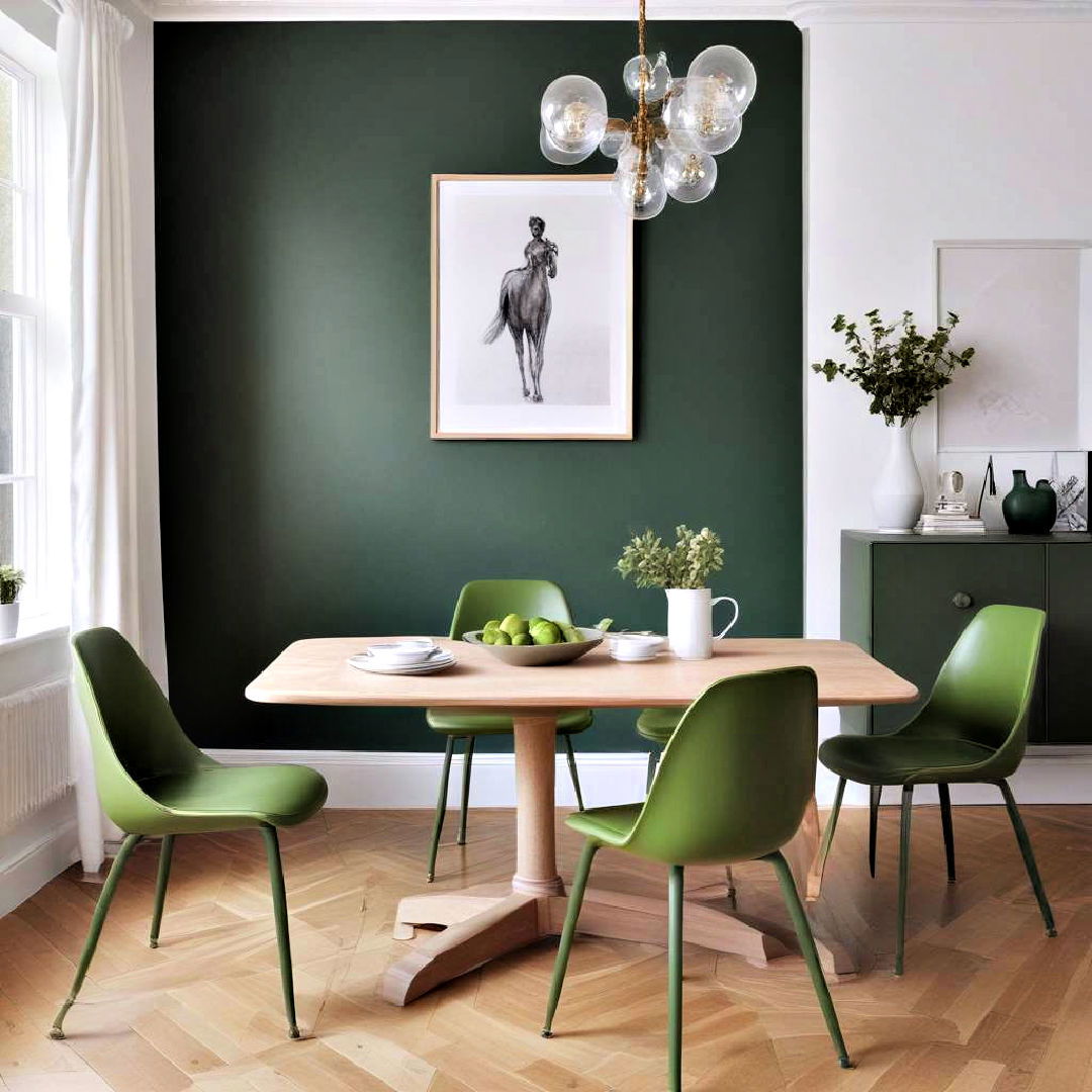 green dining chairs - 40 Green Dining Room Ideas