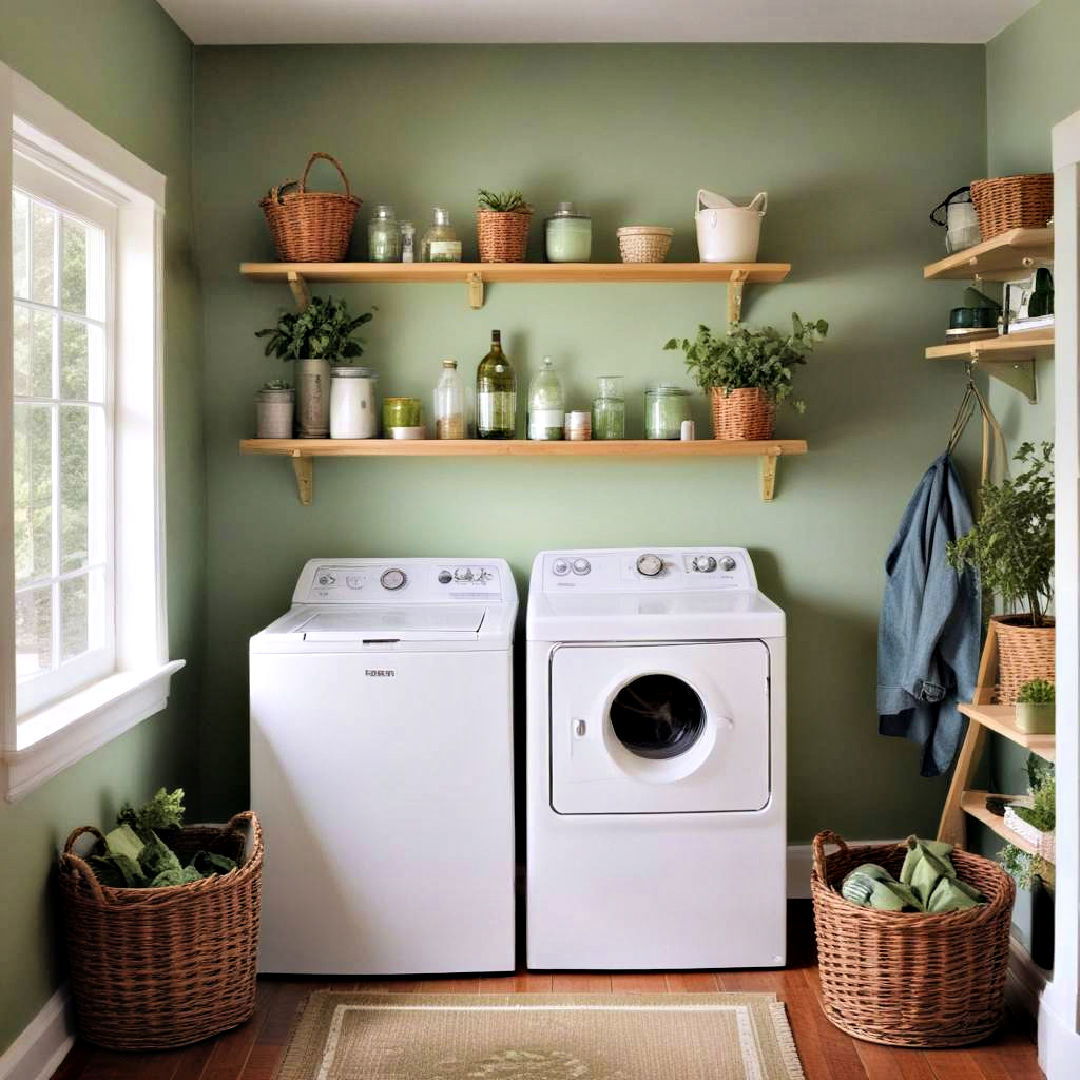 green paint for laundry room - 25 Laundry Room Paint Ideas