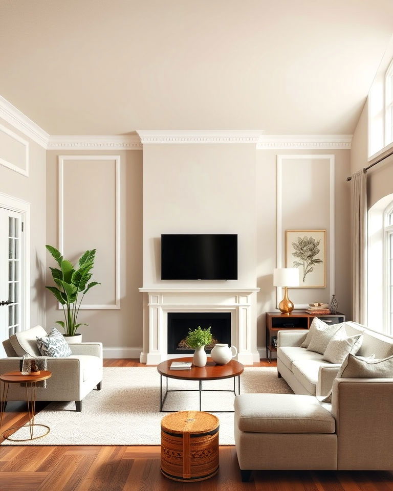 greige walls for living room - 20 Greige Living Room Ideas