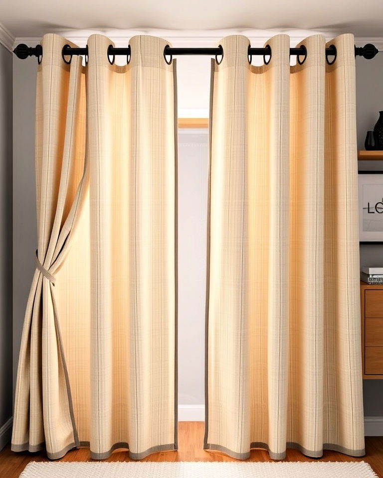 grommet curtains for closet area - 30 Closet Curtain Ideas