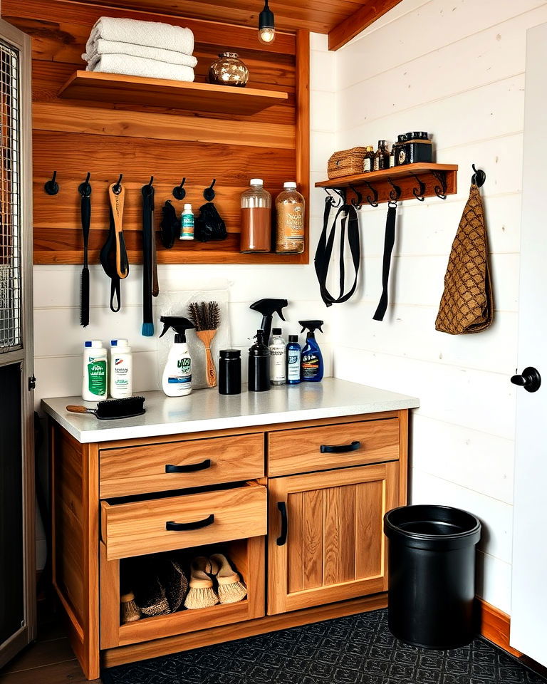 grooming station for tack room - 20 Tack Room Ideas