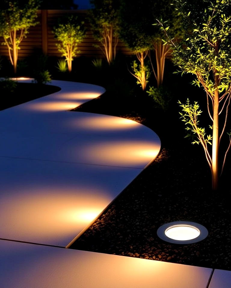ground level recessed lights for garden - 40 Garden Lighting Ideas