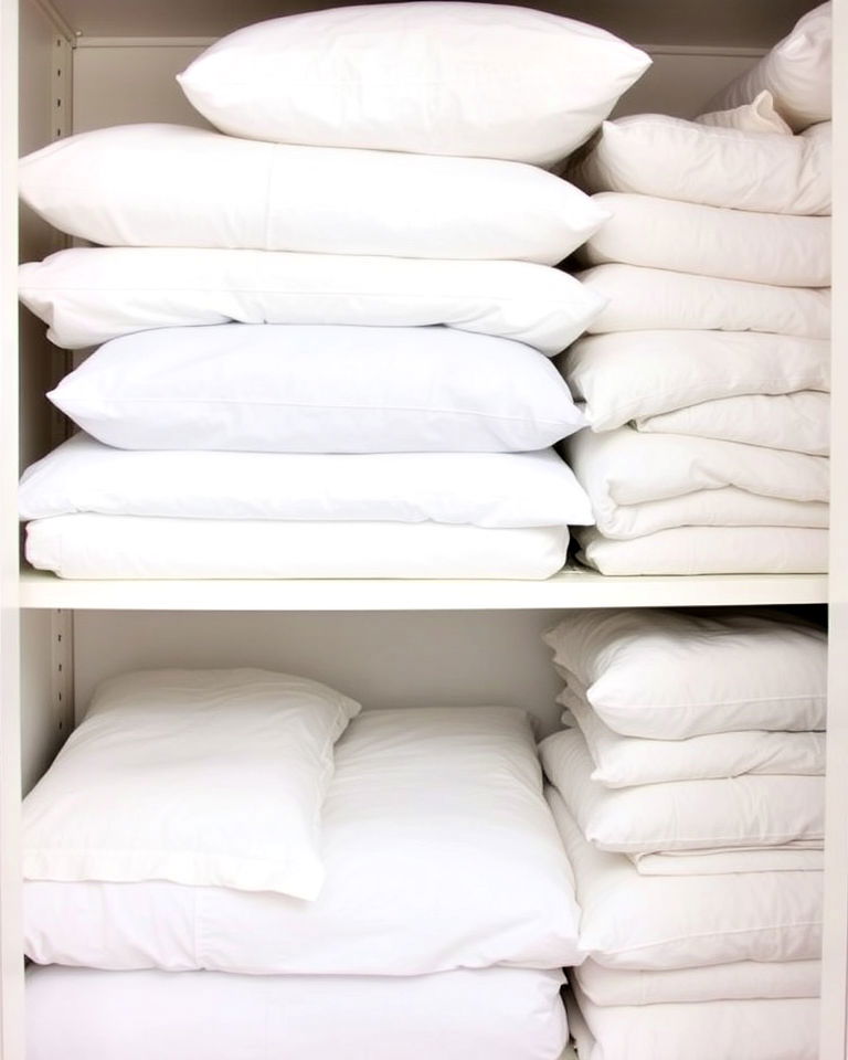 group linens by size or set ideas - 30 Linen Closet Organization Ideas