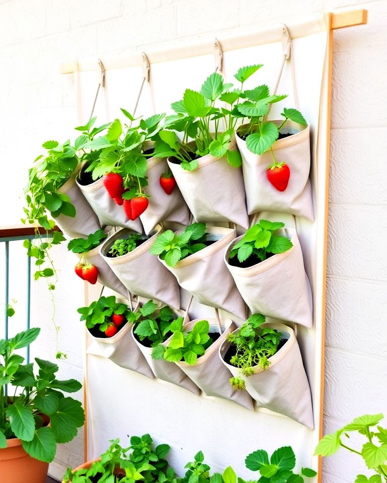 grow bags for vertical garden - 40 Vertical Garden Ideas