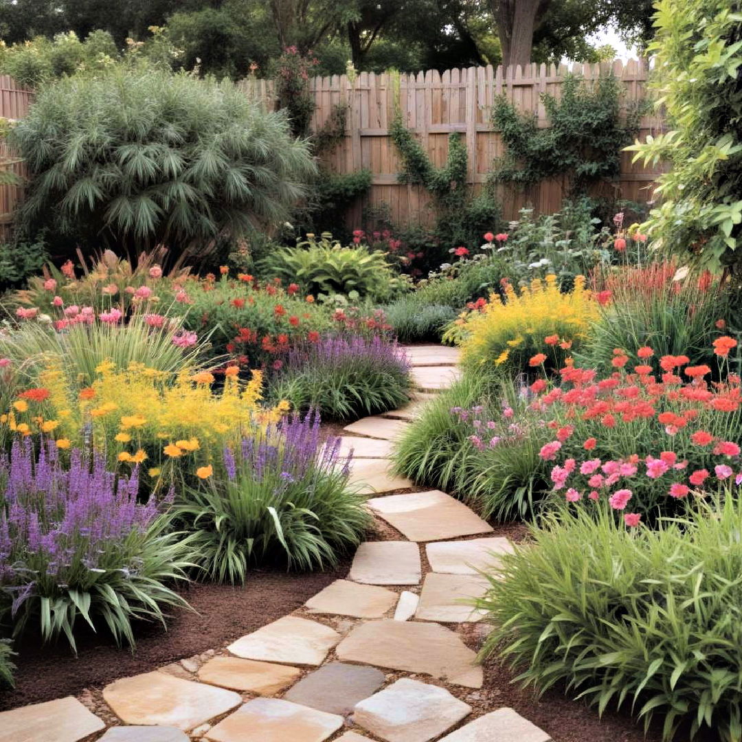 grow colorful plants - 40 Small Backyard Landscaping Ideas