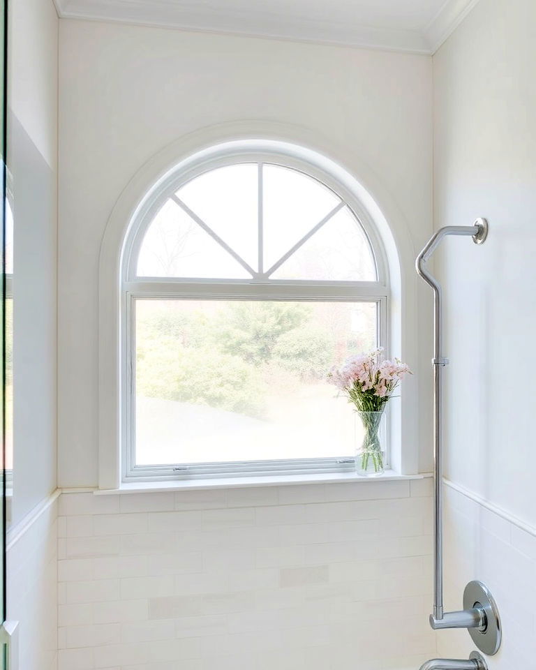 half moon shower window design - 30 Shower Window Ideas