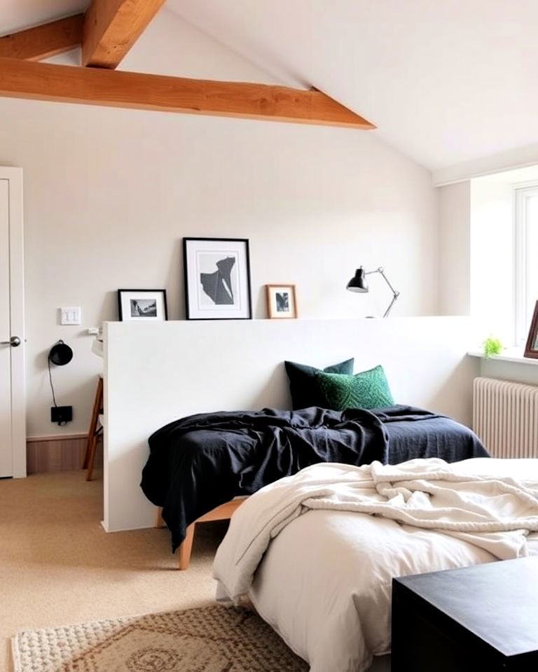 half wall for loft style bedroom - 30 Half Wall Ideas