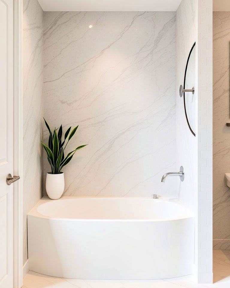 half wall in a large bathroom - 30 Half Wall Ideas