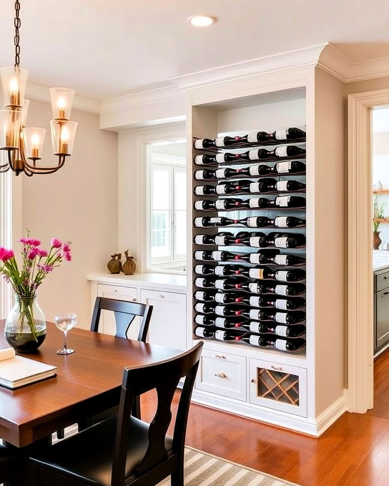 half wall with built in wine rack - 30 Half Wall Ideas