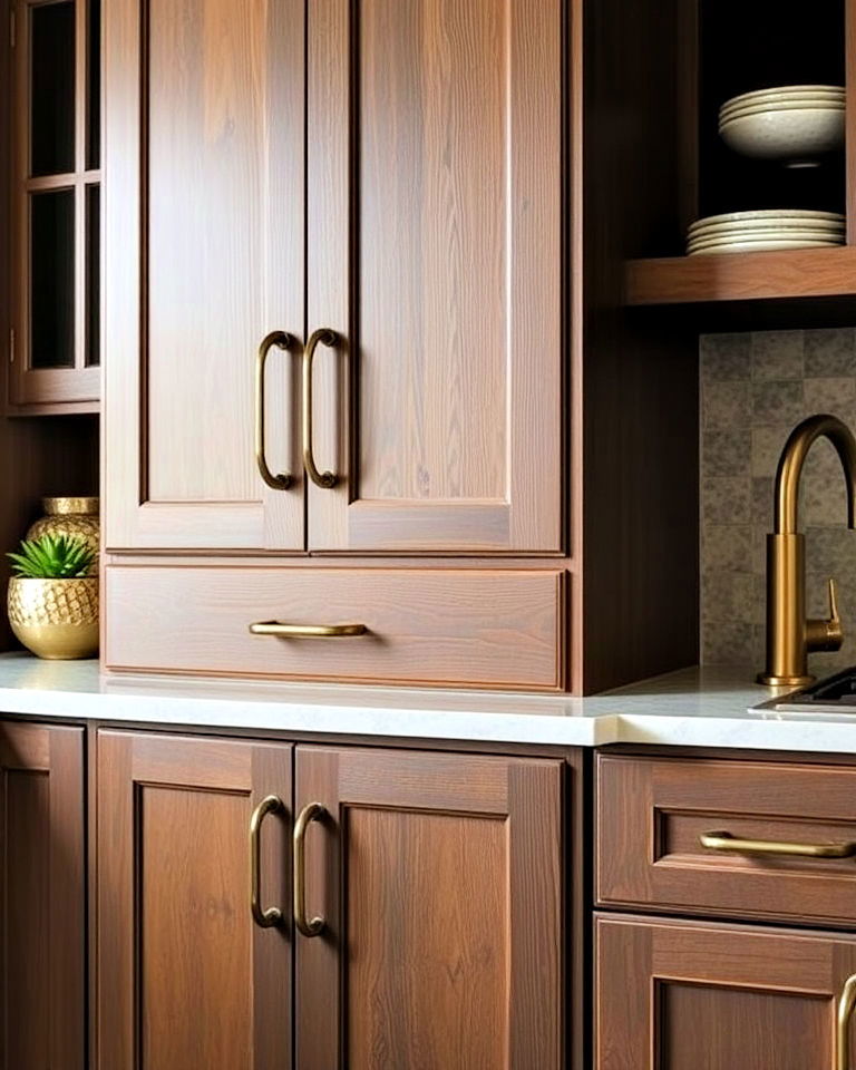 hammered metal hardware for kitchen cabinets - 40 Kitchen Cabinet Hardware Ideas