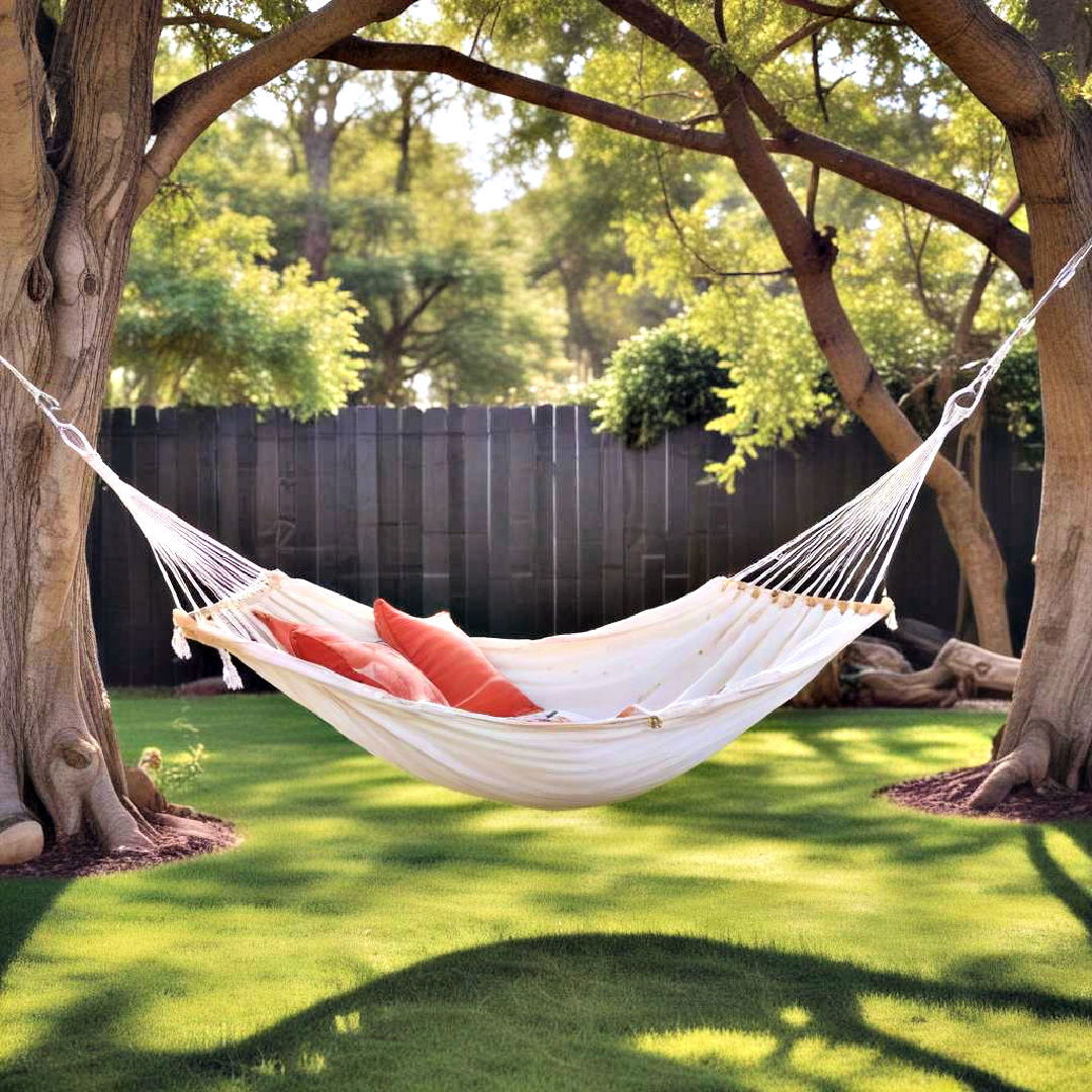 hammock to enjoy breeze - 25 Backyard Oasis Ideas