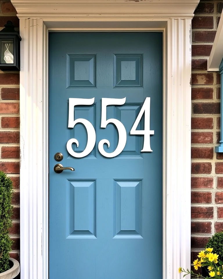 hand painted house numbers - 40 House Number Ideas