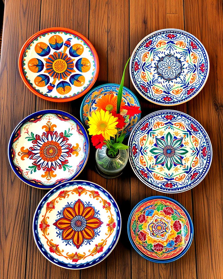 hand painted talavera plates for table decor - 20 Mexican Table Decor Ideas