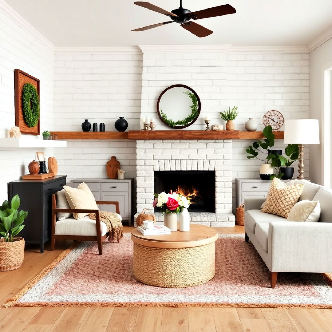 handcrafted subway tiles for farmhouse fireplace - 30 Farmhouse Fireplace Tile Ideas