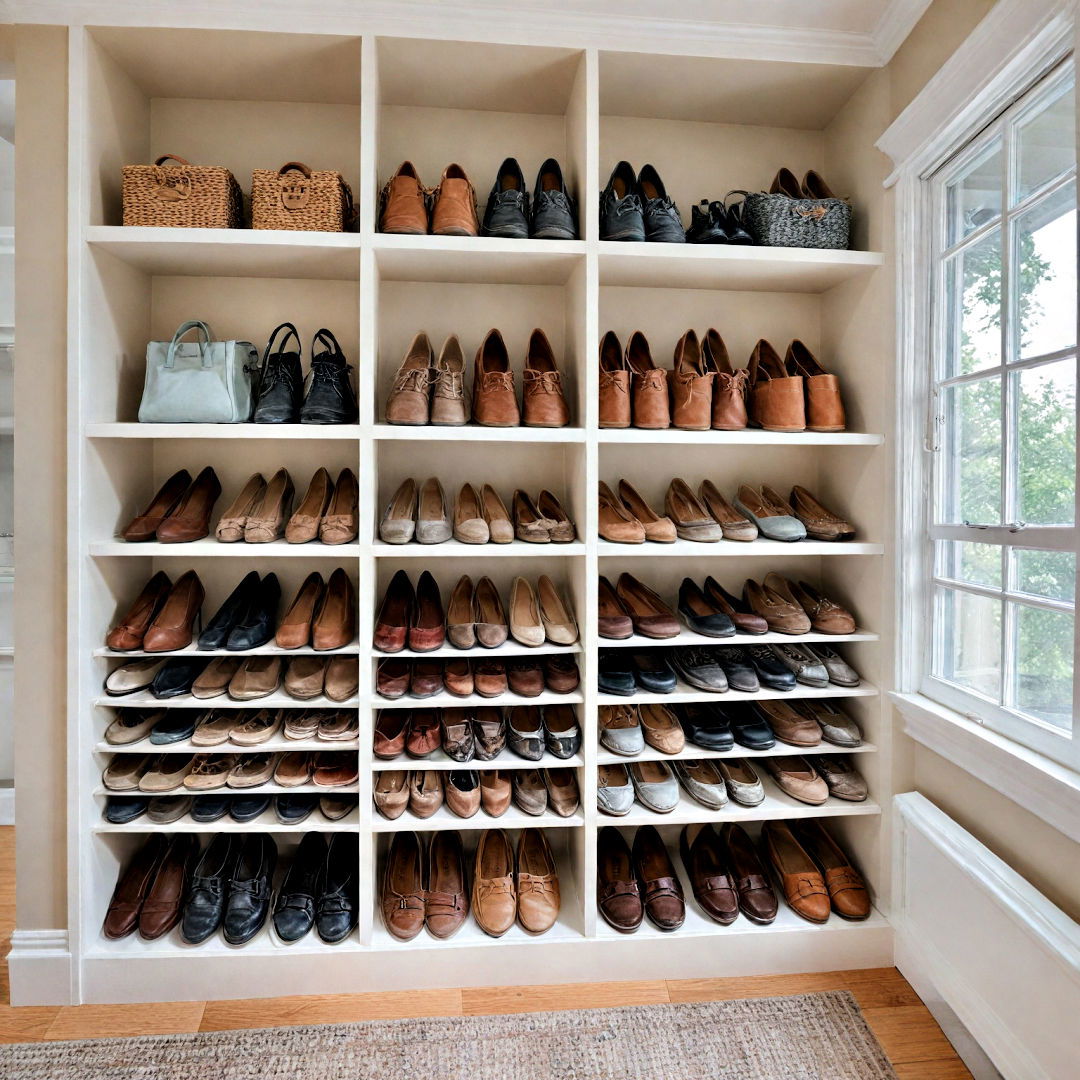 handy shoe storage rack - 40 Mudroom Ideas
