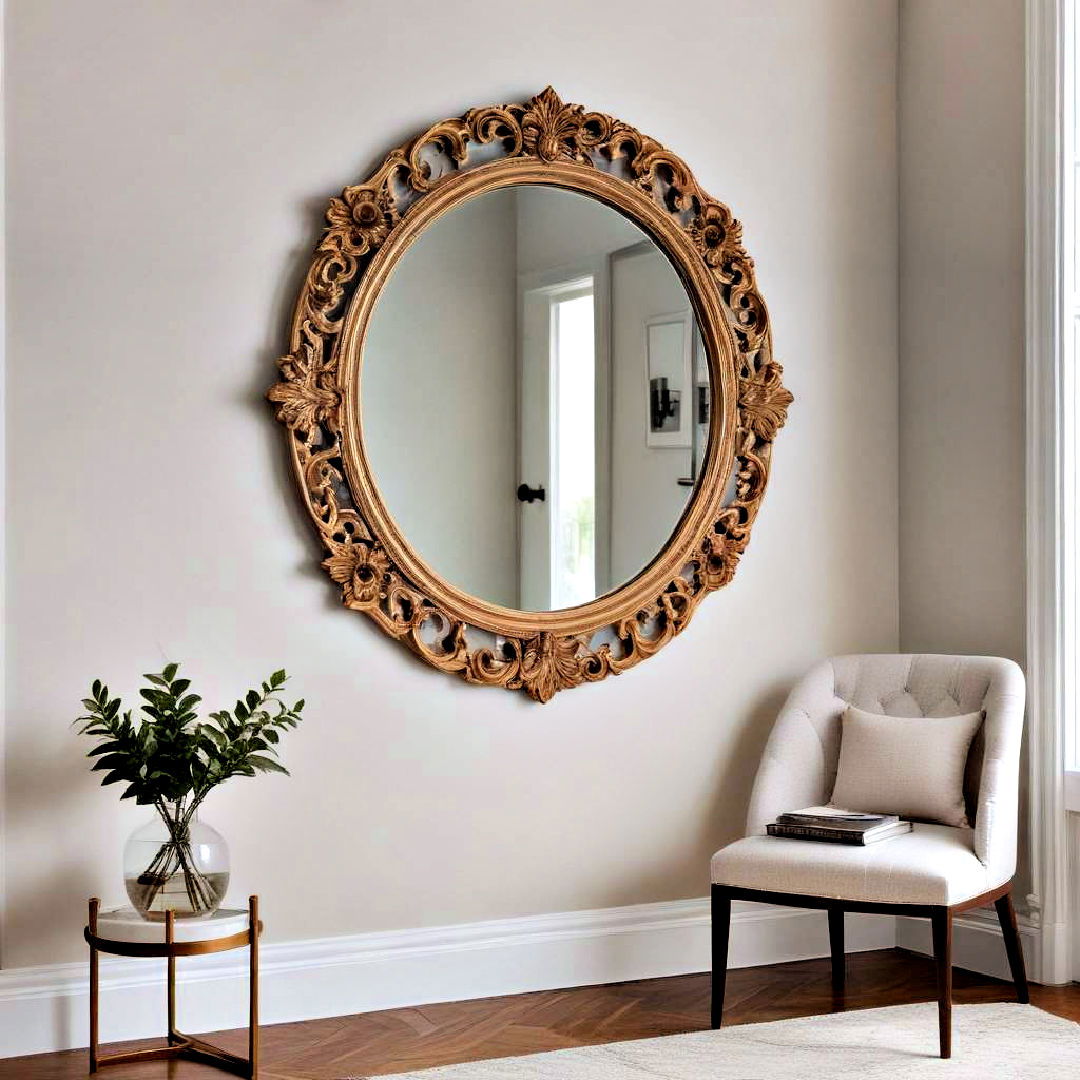 hang a wall mirror - 40 Wall Decor Ideas