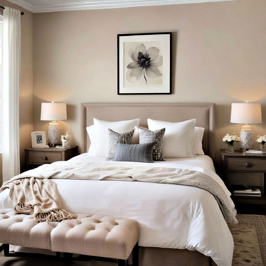 hang aesthetic art piece - 25 Small Guest Bedroom Ideas