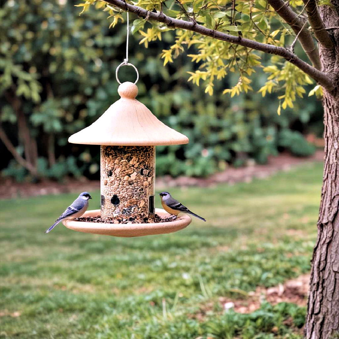 hang bird feeder from tree - 25 Backyard Oasis Ideas