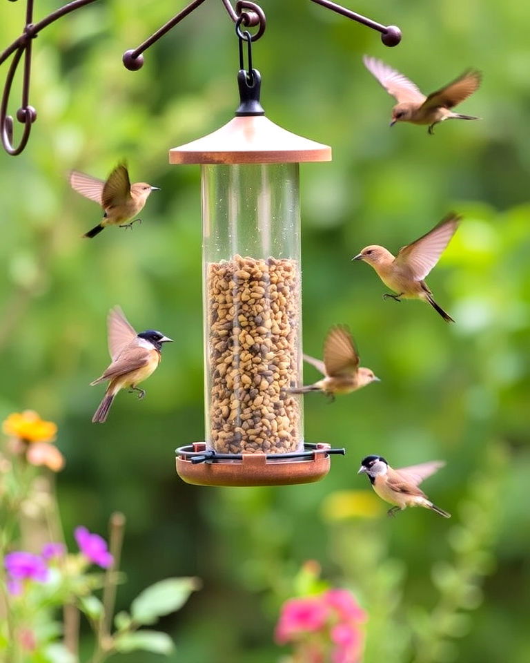 hanging bird feeder for lively backdrop - 30 Garden Party Ideas