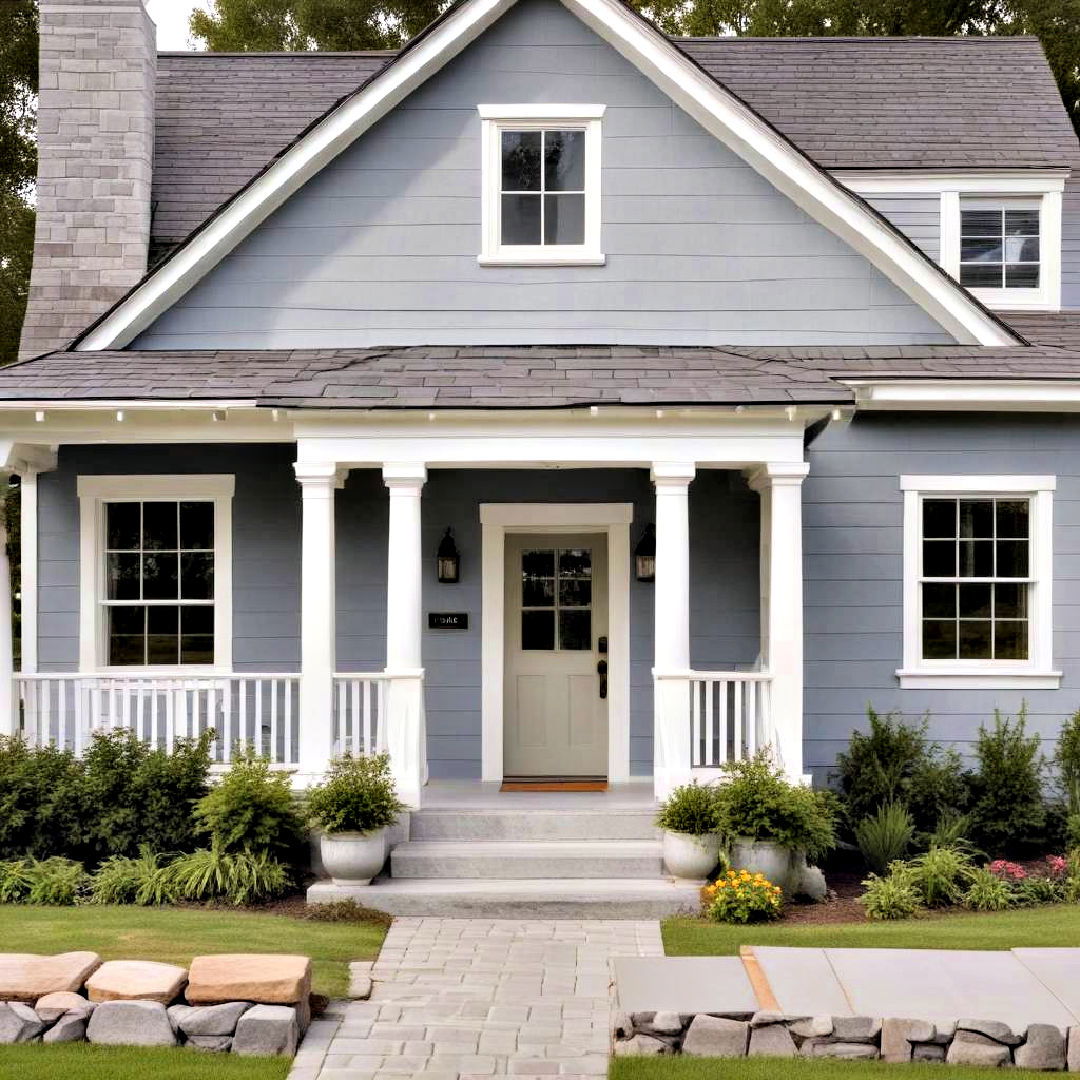 harbor gray exterior house paint for coastal homes - 40 Gray Exterior House Paint Ideas