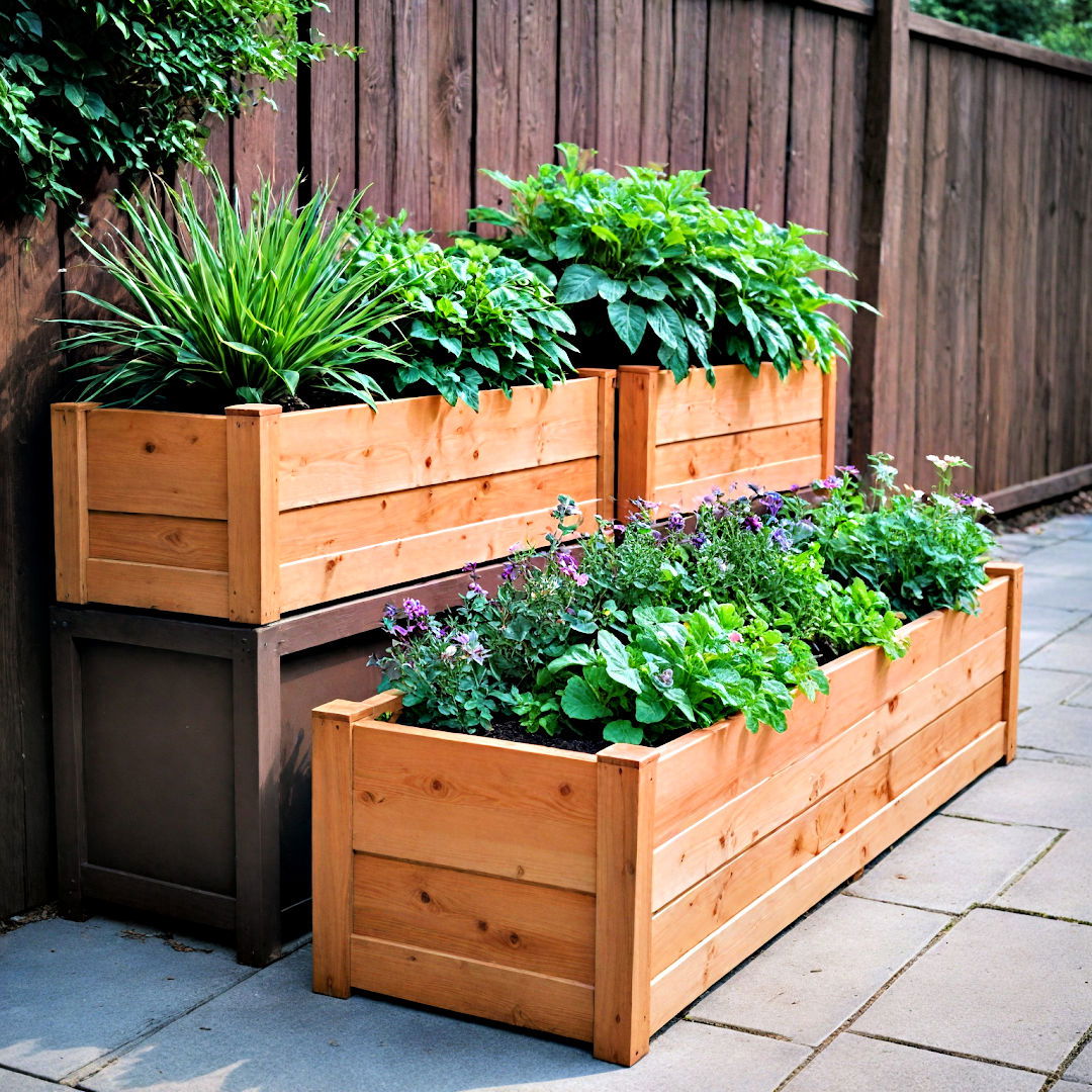 hardscaping idea with planter boxes - 40 Hardscaping Ideas