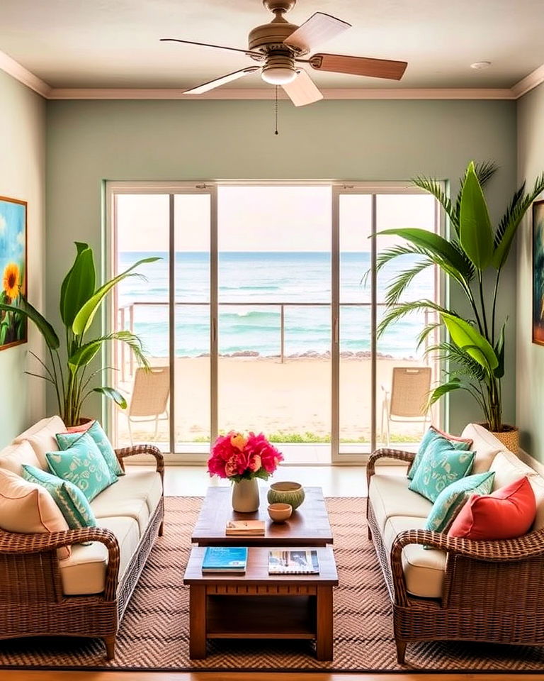 hawaiian interior design with coastal color palette - 15 Hawaiian Interior Design Ideas