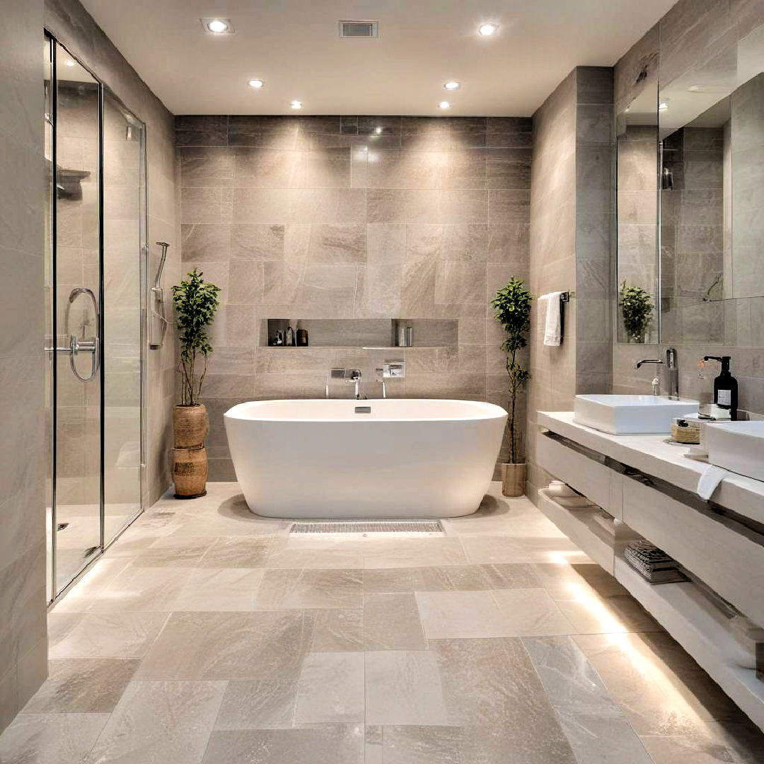 heated floor feature - 40 Modern Bathroom Ideas