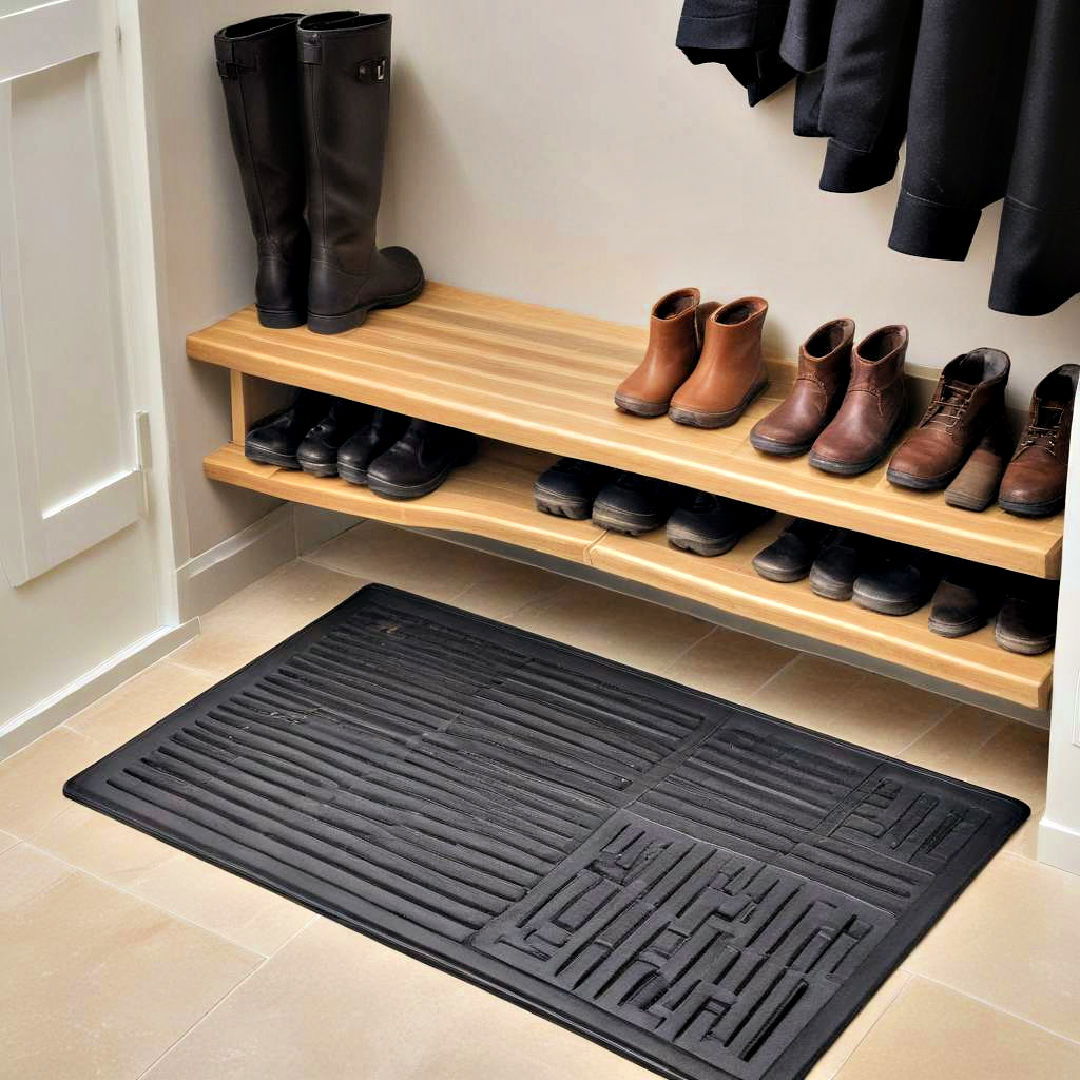 heated floor mat to enhance comfort - 25 Boot Room Ideas