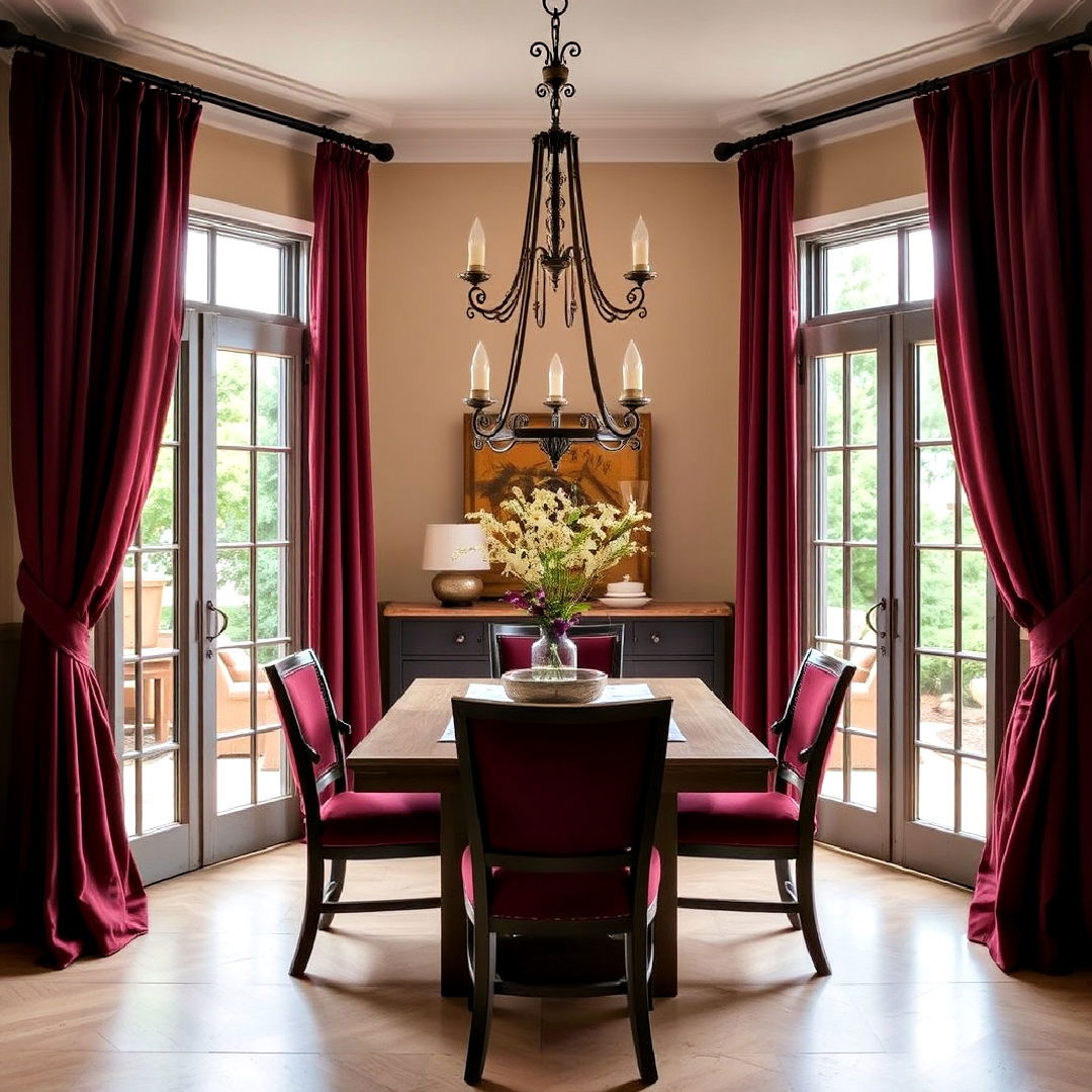 heavy drapes in luxurious fabrics - 25 Tuscan Interior Design Ideas