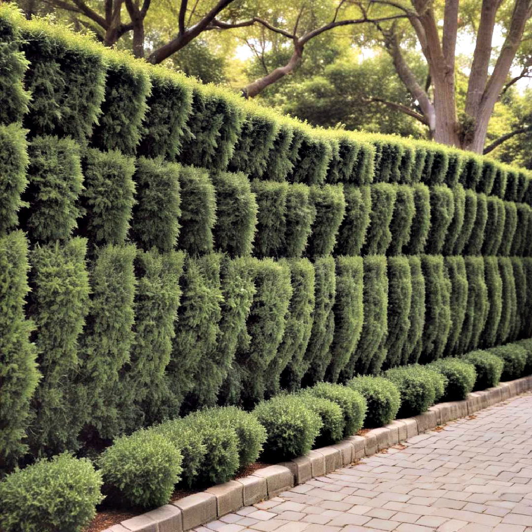hedges offer natural barrier - 30 Backyard Privacy Ideas