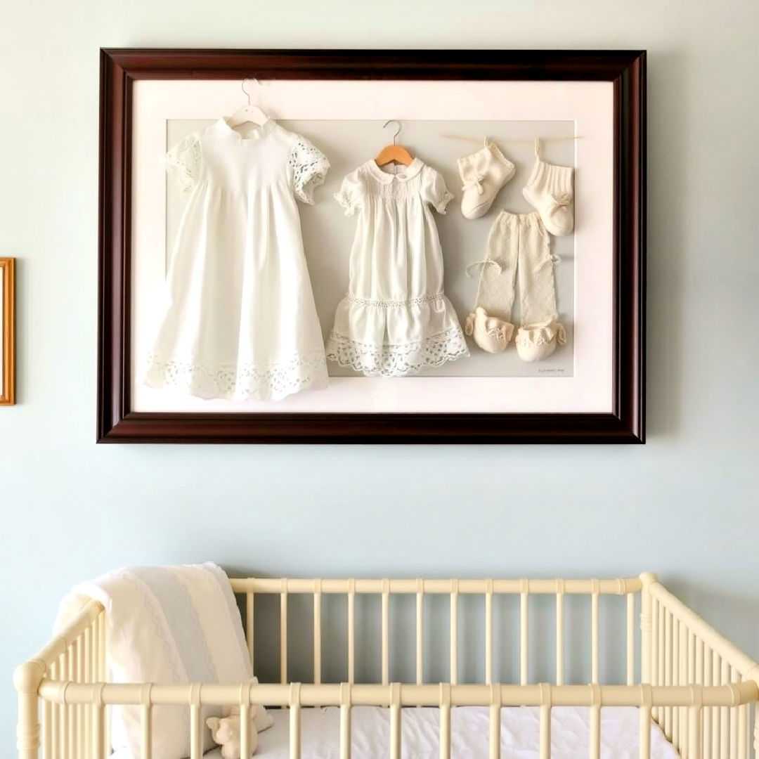 heirloom baby clothes display ideas - 25 Vintage Nursery Ideas