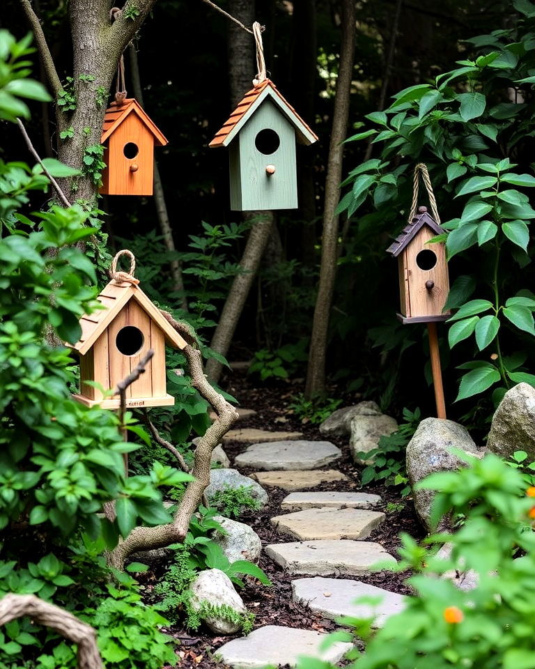 hidden birdhouses for secret garden - 35 Secret Garden Ideas