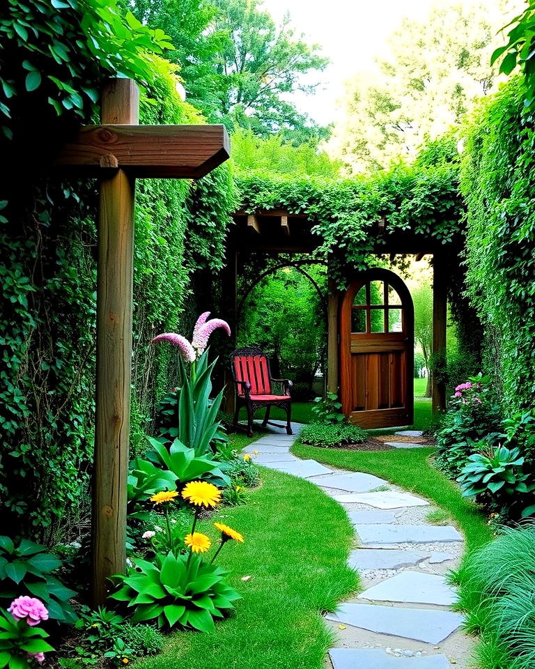 hidden garden path ideas - 40 Luxury Landscaping Ideas