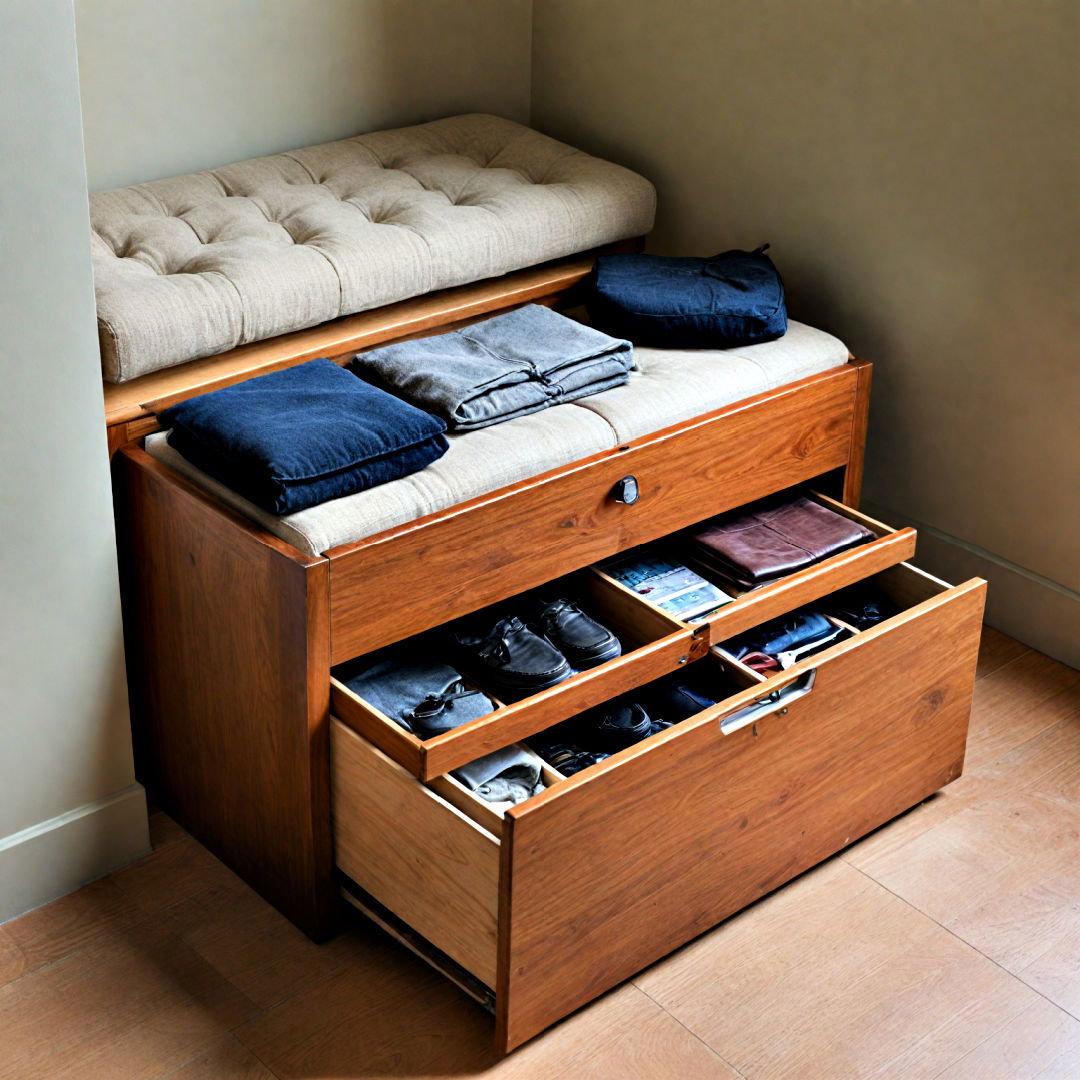 hidden storage compartments with furniture - 40 Small Entryway Ideas