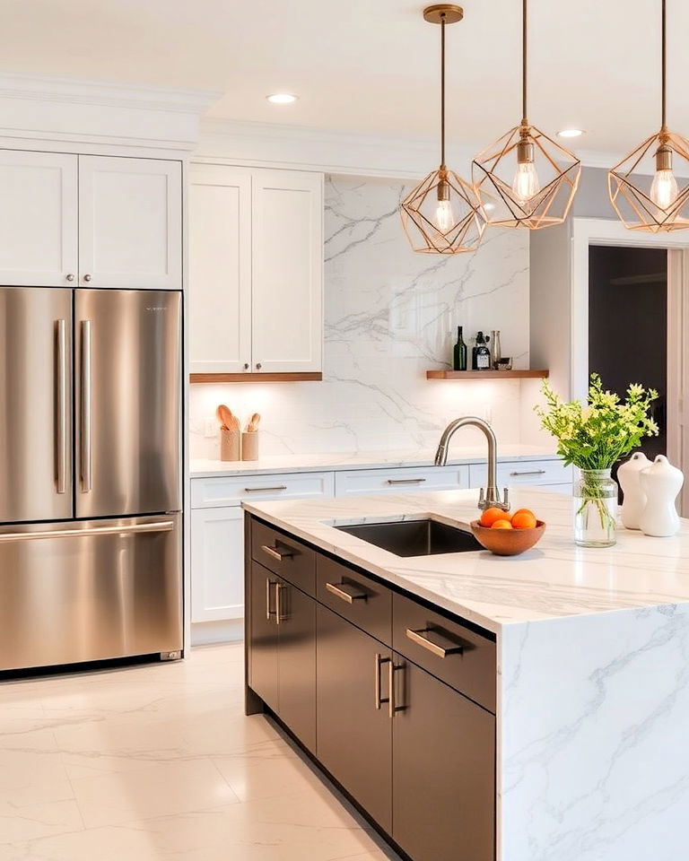 high end marble countertops - 25 Dream Kitchen Ideas