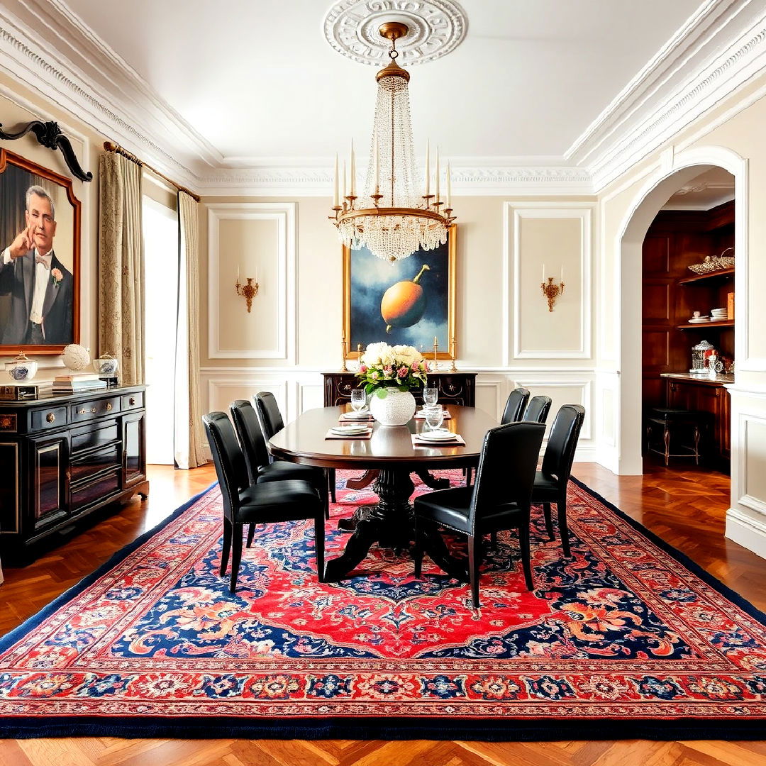 high quality rugs for luxury dining room - 40 Luxury Dining Room Ideas