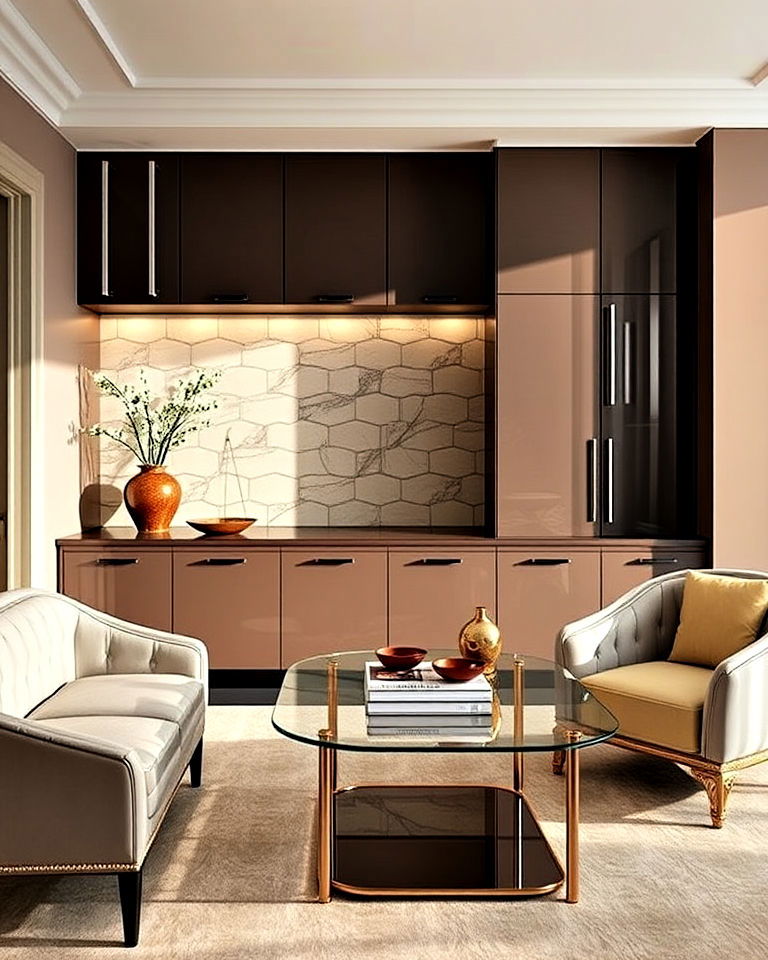 high shine lacquered surfaces - 30 Art Deco Interior Design Ideas
